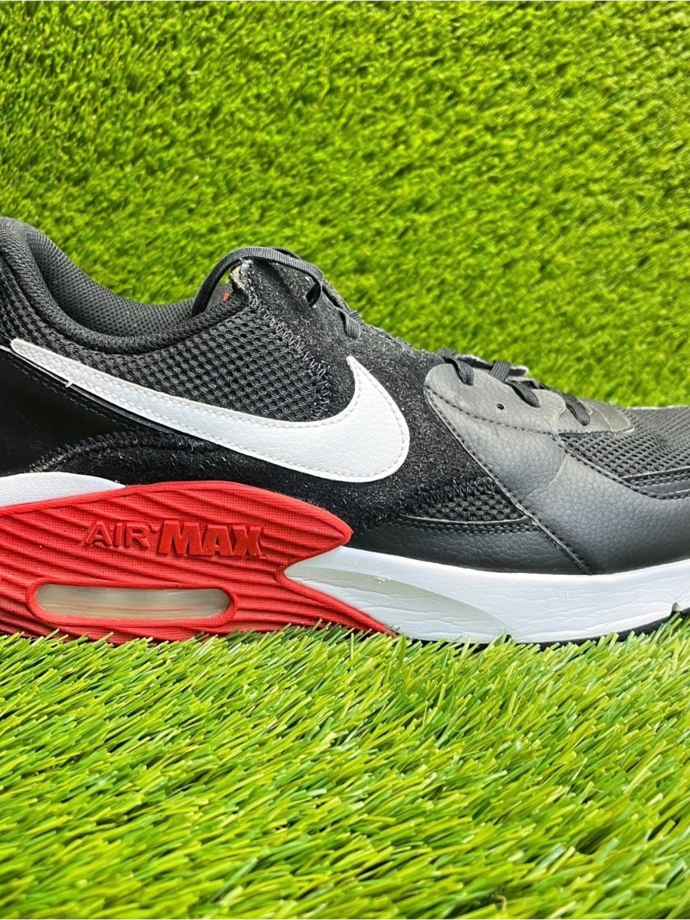 Nike Air Max Men’s Size 14 Low Top Lace-Up Sneakers Black/White/Red CD4165-00